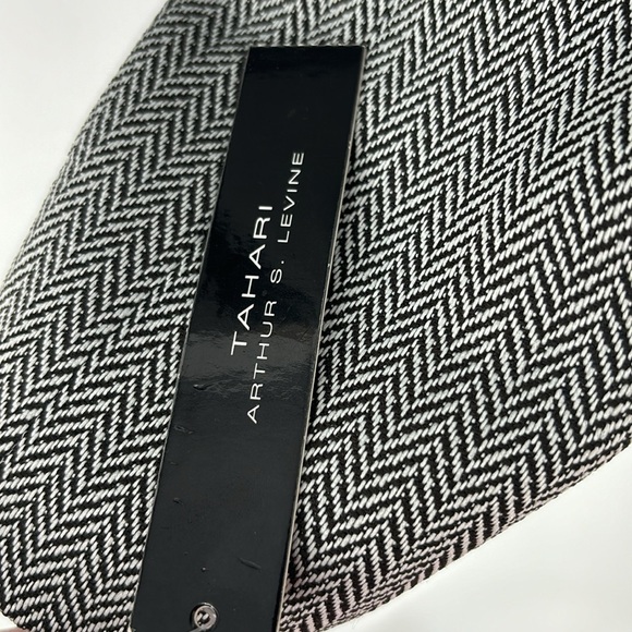 Tahari ASL Open Front Herringbone Cropped Suit Jacket Blazer Women’s Size 12 NWT - Picture 11 of 11